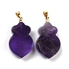 Natural Amethyst Pendants G-A203-02C-1