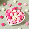 Rubberized Style Imitated Silicone Acrylic Beads MACR-PA0001-06B-01-7