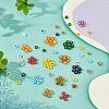 120Pcs 10 Colors Handmade Millefiori Glass Beads LAMP-FH0001-01-4