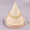 Brass Link Chain Bracelets for Women BJEW-L707-04G-02-2