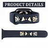 Unicraftale 6Pcs 6 Styles Bees Zinc Alloy with Enamel Watch Band Studs FIND-UN0003-39-5