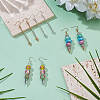 4 Pairs 2 Colors Alloy Dangle Earrings EJEW-PH0002-10-4
