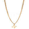 1Pc 304 Stainless Steel Letter Pendant Necklaces NJEW-LP0001-33N-G-1