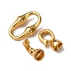 Brass Fold Over Clasps KK-Z121-26G-2
