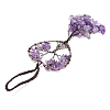 Wire Wrapped Chips Natural Amethyst Big Pendant Decorations HJEW-H057-01A-3
