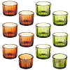 12Pcs 2 Colors Transparent Glass Candle Holders DJEW-GA0001-58-1