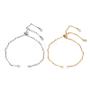 2Pcs 2 Colors Brass Slider Bracelet Makings AJEW-JB01255-1