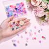 160Pcs 8 Colors Acrylic Bead Caps SACR-YW0001-78-3