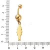 304 Stainless Steel Crystal Rhinestone Carved Barbell Dangle Belly Rings LS-STAS-C147-18B-G-4
