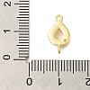 Rack Plating Brass Clear Cubic Zirconia Connector Charms KK-S396-06D-3