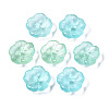 Transparent Spray Painted Glass Beads GLAA-Q089-003-E001-1-2