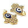 Brass Cubic Zirconia Pendants KK-K338-02G-04-3