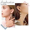 Brass Hoop Earring EJEW-YW00004-6