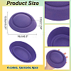 6Pcs 6 Colors Velvet Cloth Mini Hat Fascinator Base AJEW-NB0005-97-2
