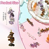 24Pcs 12 Styles Natural Quartz Crystal & Rose Quartz & Tiger Eye & Amethyst & Fluorite & Red Aventurine Pendants & Links Connector Charms PALLOY-YW00048-3