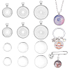 42Pcs 3 Styles Alloy Pendant Cabochon Settings FIND-WR0012-16-1