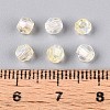 Transparent Spray Painted Glass Beads X1-EGLA-N018-4mm-10-4