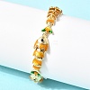 Brass Micro Pave Cubic Zirconia Link Chain Bracelets for Women BJEW-H639-01G-5