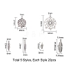 Tibetan Style Alloy Chandelier Components Links and Pendants TIBE-PH0004-47AS-2