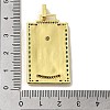 Brass Micro Pave Cubic Zirconia Pendants with Enamel KK-H458-03G-07-3