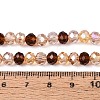 Electroplate Transparent Glass Beads Strands EGLA-N022-08A-A01-4
