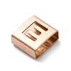 Ion Plating(IP) 304 Stainless Steel Square Slide Charms STAS-L132-25E-RG-2