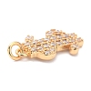 Brass Micro Pave Cubic Zirconia Pendants ZIRC-O044-18G-4