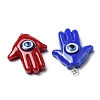 Evil Eye Resin Pendants RESI-D050-05P-3