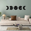 Wood Moon Phase Pendant Decoration HJEW-WH20013-009-5