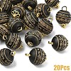 20Pcs Wood Pendants PALLOY-YW00200-01-1
