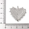 Brass Micro Pave Cubic Zirconia Pendants KK-P294-15P-3