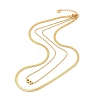 Double Layer Necklaces NJEW-A032-04G-03-2