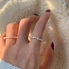 Natural Freshwater Pearl Beaded Stretch Rings for Women FS-WGC033C-01-2