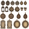 20Pcs 10 Styles Tibetan Style Zinc Alloy Pendant Cabochon Settings TIBEP-SC0003-50-1