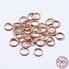 925 Sterling Silver Split Jump Rings STER-F036-01RG-0.6x6mm-3