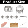 6000Pcs Brass Crimp Beads KK-PA0001-14S-2