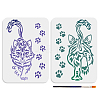 MAYJOYDIY US 1 Set PET Hollow Out Drawing Painting Stencils DIY-MA0002-84-1