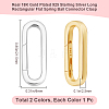 2Pcs 2 Colors 925 Sterling Silver Spring Gate Rings STER-BBC0008-02-2