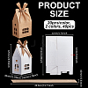 40Pcs 2 Colors House Shaped Kraft Paper Boxes with Ribbon and Window ABAG-PH0001-55-2