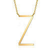 201 Stainless Steel Initial Pendants Necklaces NJEW-S069-JN004D-Z-1