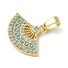 Brass Micro Pave Cubic Zirconia Pendants KK-I371-28G-02-2