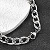 201 Stainless Steel Curb Chain Bracelets for Men STAS-T077-22B-01P-2
