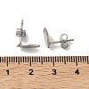 Non-Tarnish 304 Stainless Steel Stud Earring Findings STAS-R063-36-3