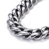 Men's 304 Stainless Steel Cuban Link Chain Bracelets BJEW-P263-B03-P-2