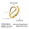 Stylish 304 Stainless Steel Cuff Ring for Women's Summer Accessories WU8942-3-1