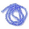 Transparent Electroplate Glass Beads Strands LS-EGLA-A039-T3mm-A07-2