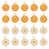 HOBBIESAY 60Pcs 2 Colors Alloy Enamel Pendants ENAM-HY0003-06-1