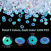 3Sets UV Plating Opaque Acrylic Beads FIND-GA0006-56-2