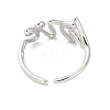 Word Love Brass Open Cuff Ring for Women LS-RJEW-A040-04P-3