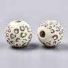 Painted Natural Wood Beads WOOD-T021-53B-12-2